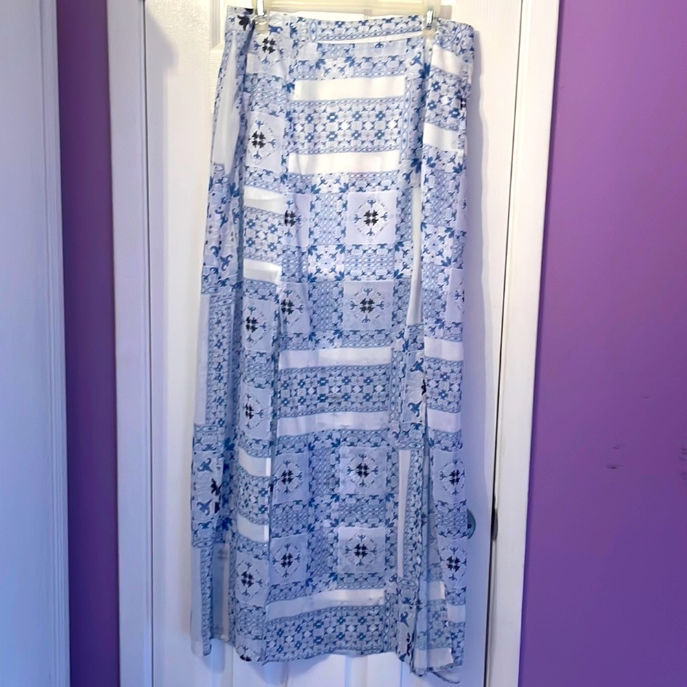 Pink Stitch Maxi Skirt